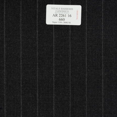 AR 2261 16 CANONICO - 100% Wool - Đen Sọc